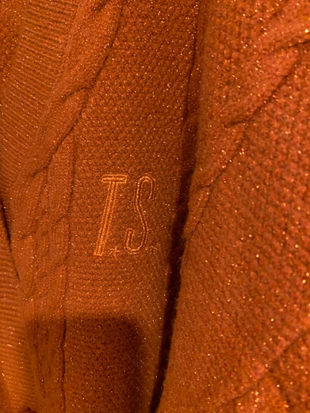 Taylor Swift The Life of a Showgirl Cardigan in Sparkly Orange - Picture 5 of 7